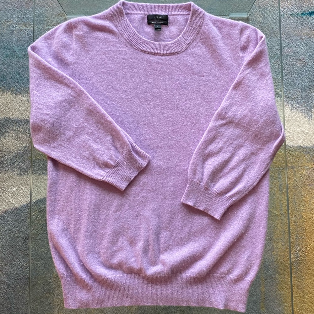 J. Crew Italian cashmere sweater XL lavender